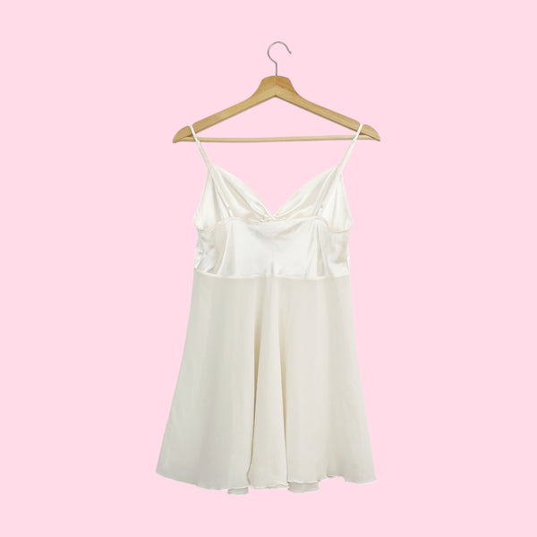 90s Victoria's Secret White Rosette Babydoll (M)