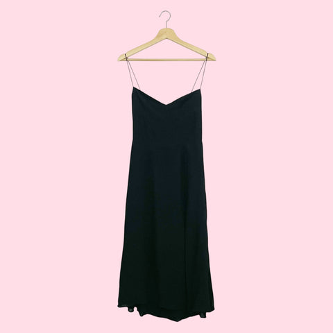 REFORMATION BLACK JULIETTE DRESS (XS)