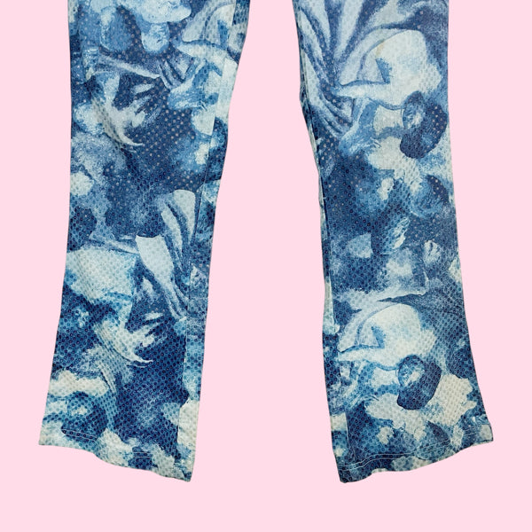 BLUE ANGEL PRINT BOOTCUT PANTS (16)