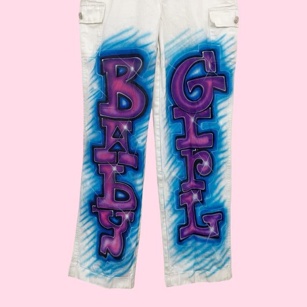 AIRBRUSH BABY GIRL OVERALLS (S)