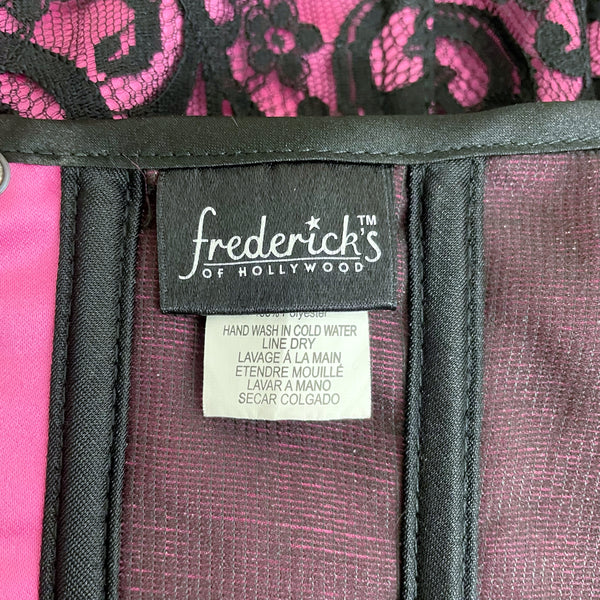 PINK + BLACK BOW CORSET (M)