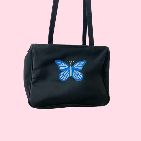 EMBROIDERED BUTTERFLY PURSE