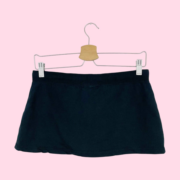 BLACK MICRO MINI SKORT (S)