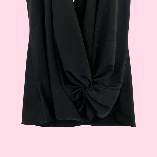 BLACK DRAPEY HALTER TANK (XS)