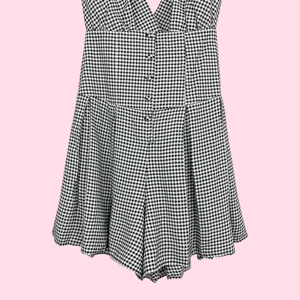 VANESSA MOONEY GINGHAM VENUS ROMPER (L)