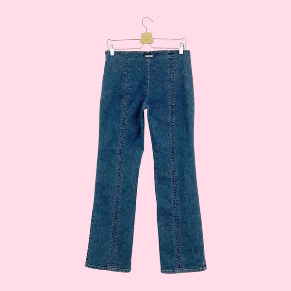 Y2K DKNY LACE UP BOOTCUT JEANS (6)