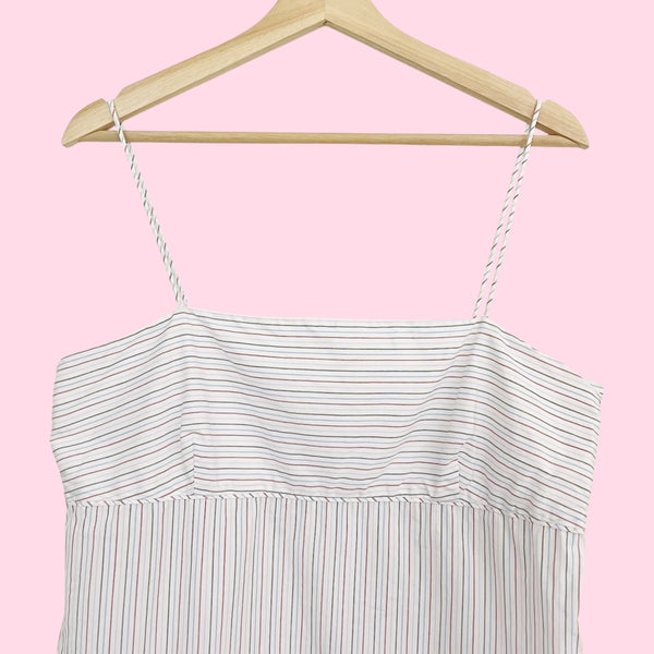 J.Crew Pinstripe Cotton Tank (L)