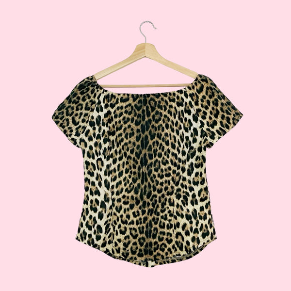 MOSCHINO MARE LEOPARD TOP (M/L)