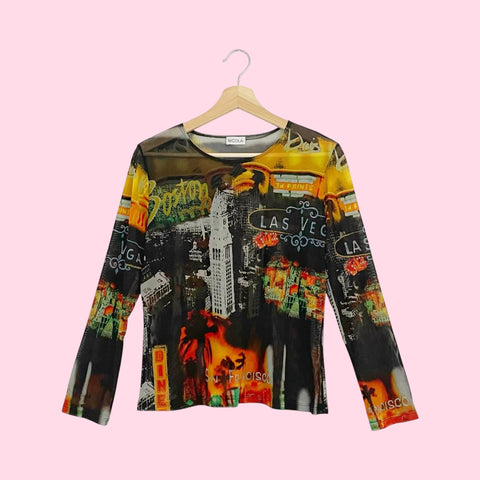 LAS VEGAS CITY PRINT MESH TOP (L/XL)