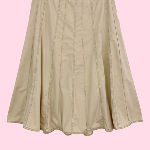 TAN PANELED MIDI SKIRT (14)