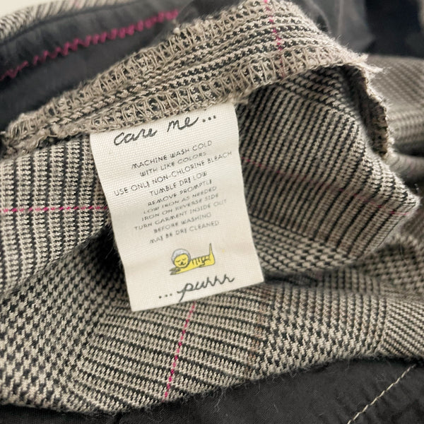 BROWN + PINK PLAID LOW RISE OFFICE PANTS (8/10)