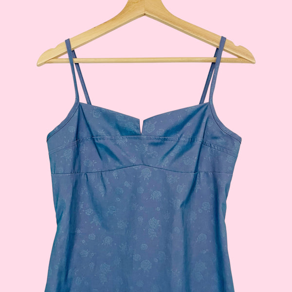 TWO TONE IRIDESCENT FLORAL MINI DRESS (S)
