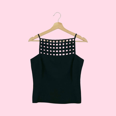 BLACK CUT OUT TANK TOP (4)