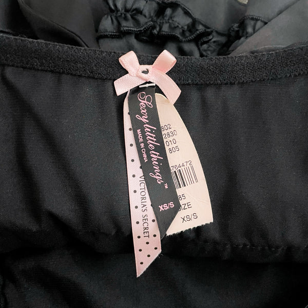 VICTORIA'S SECRET BLACK RUFFLE GARTER SKIRT (XS/S)