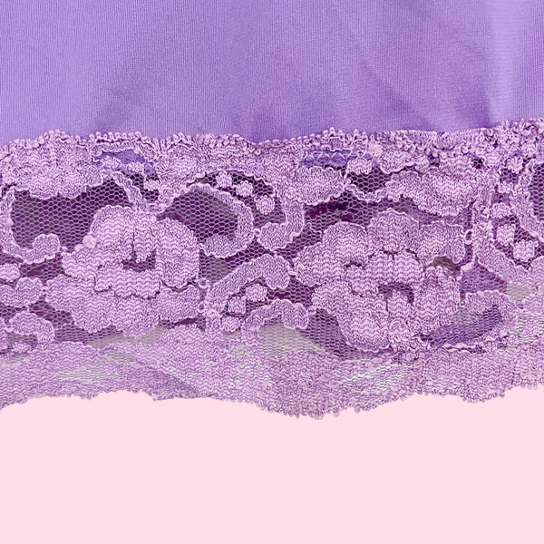 PURPLE NYLON SLIP SKIRT (M)