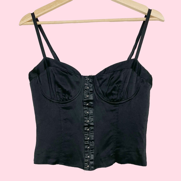 BEBE BLACK BUSTIER TANK (XS)