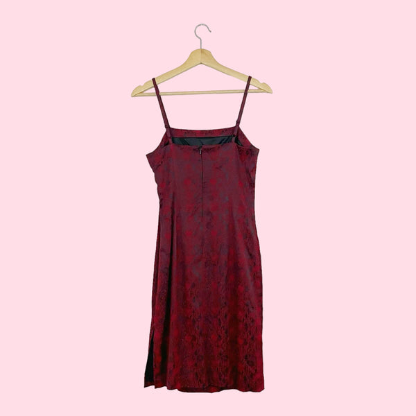 RED SNAKE PRINT MIDI DRESS (4)