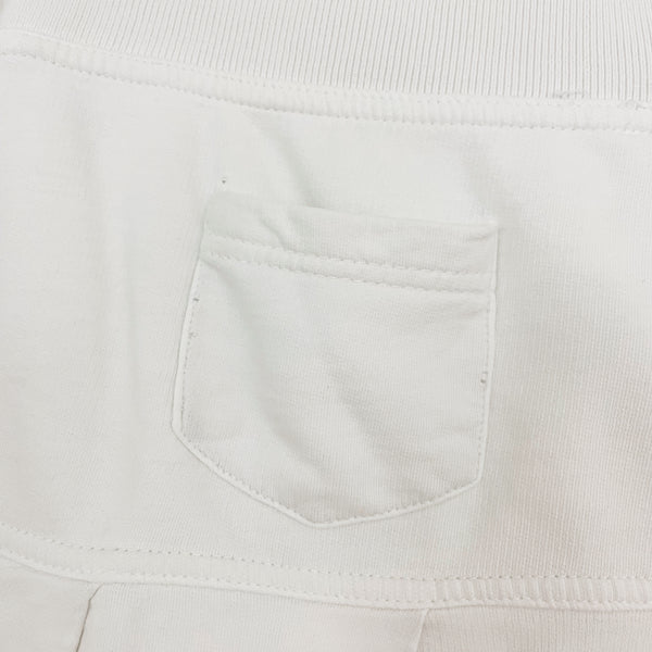 Y2K WHITE COTTON PLEATED MINI SKORT (M)