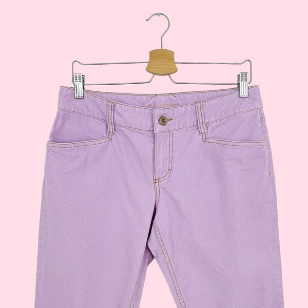 STAR POCKET LAVENDER CORDUROY CAPRIS (M)