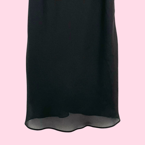 BLACK GATHERED BUST MIDI DRESS (4)