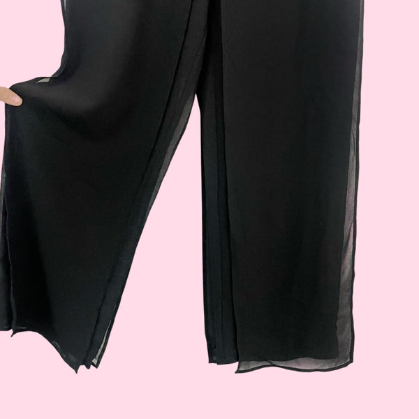 BLACK PANEL PANTS (25/26)