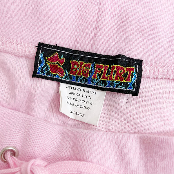 PINK VELOUR MIDI SKIRT (XL)