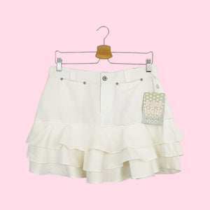 WHITE RUFFLE MINI SKIRT (31)