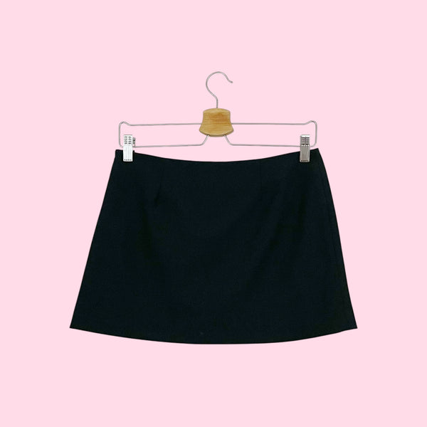 BLACK WOOL BLEND MICRO MINI SKIRT (6)