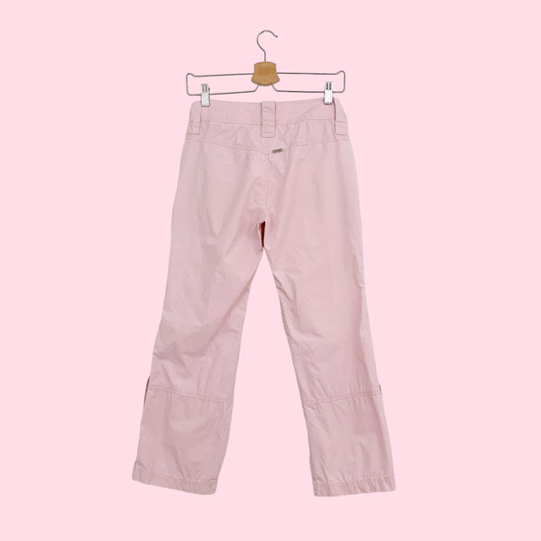 DUSTY PINK RUCHED CARGO PANTS (XS)