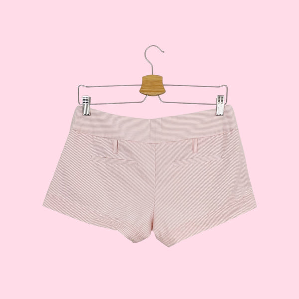PINK + WHITE STRIPED LOW RISE SHORTS (7)