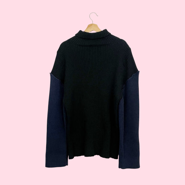 The Row Dua Two-Tone Sweater (XL)