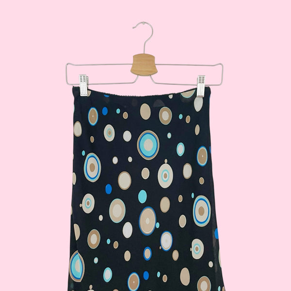 BLACK DOT PRINT MIDI SKIRT (2)