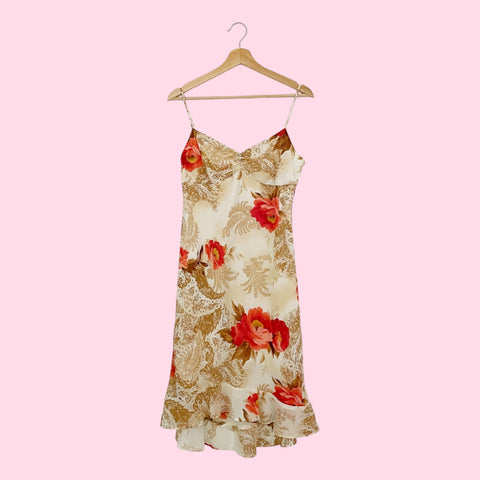 CREAM FLORAL MIDI DRESS (6)