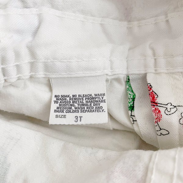 90S OSHKOSH B'GOSH THUMBPRINT OVERALLS (3T)