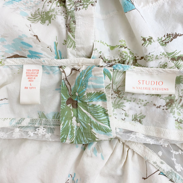 TROPICAL PRINT COTTON TANK (L)