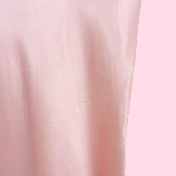 40s PINK SATIN LINGERIE DRESS (S)