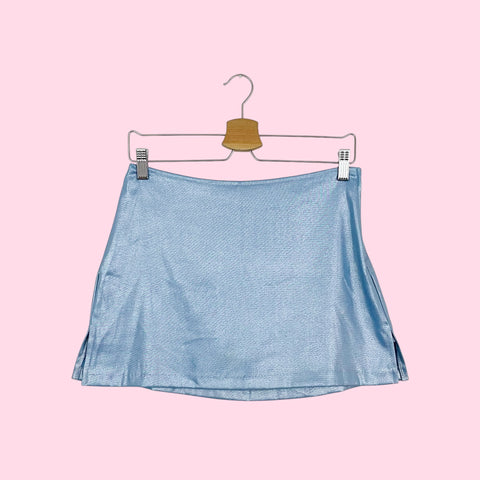 METALLIC BLUE MINI SKORT (L)