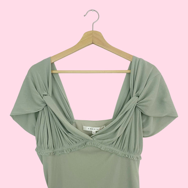 Sage Green Mesh Top (L)