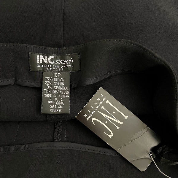 BLACK LACE PANEL STRETCH PANTS (10)