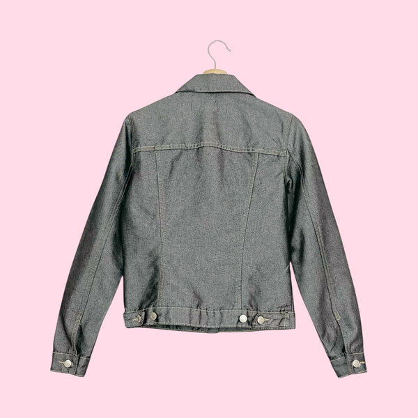 PARIS BLUES METALLIC BLUE DENIM JACKET (S)