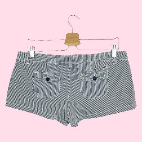 Y2K HOLLISTER STRIPED MICRO MINI SHORTS (9)