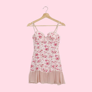 LIGHT PINK FLORAL BABYDOLL (S)