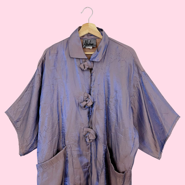 PURPLE IRIDESCENT OVERSIZED BLOUSE (M-XXL)