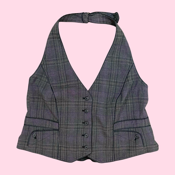 PLAID HALTER VEST (16)