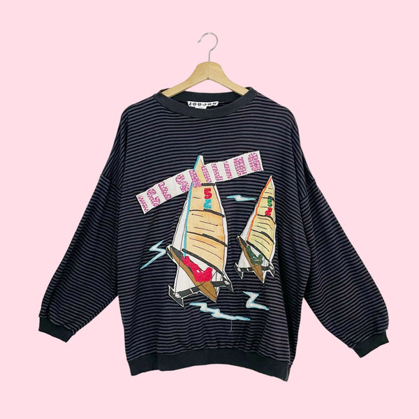 STRIPED ICE SAILING SWEATSHIRT (XL)