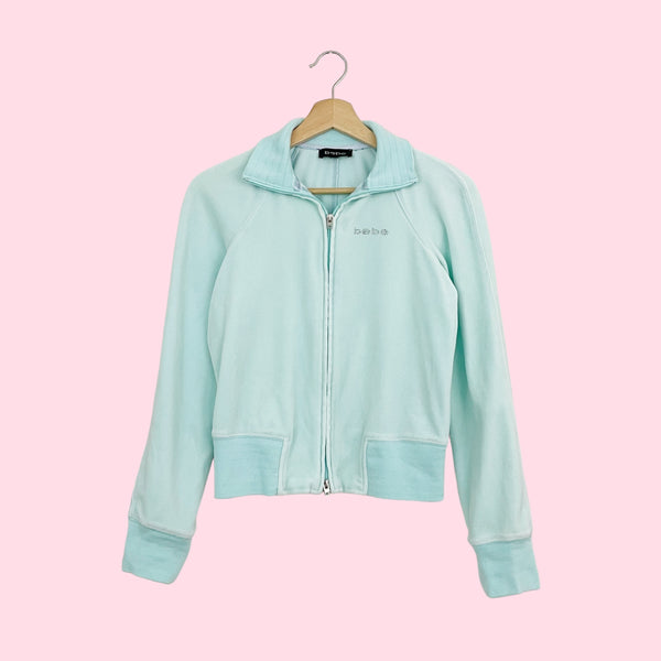 BEBE VELOUR TRACK JACKET (M)