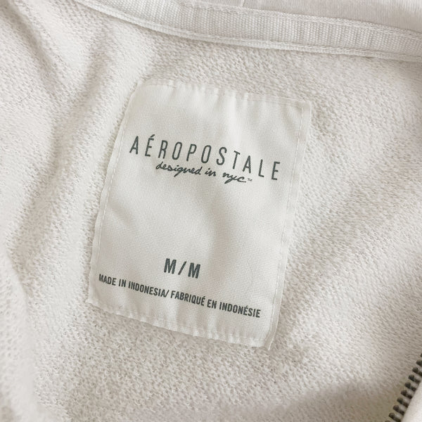 Y2K AEROPOSTALE SEQUINS LOGO ZIP UP HOODIE (M)