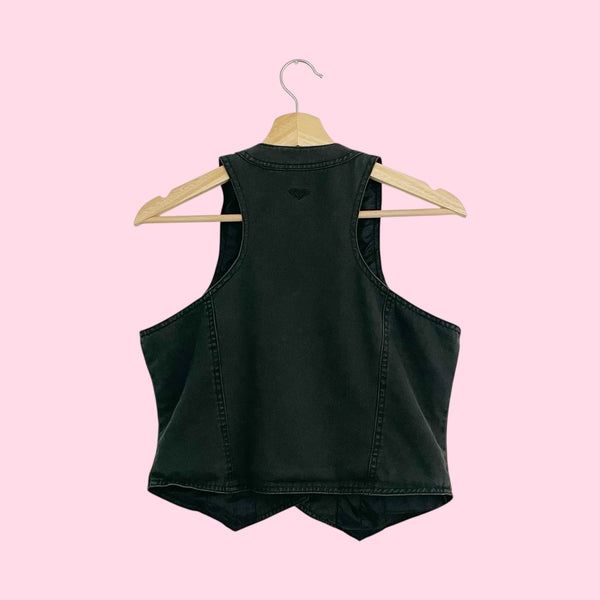 ROXY BLACK COTTON VEST (L)