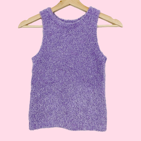 LAVENDER METALLIC KNIT TANK TOP (XS/S)