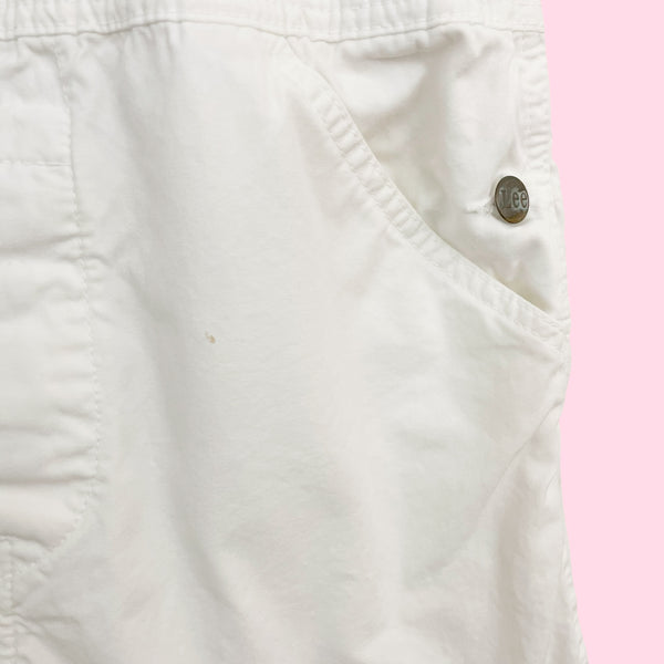 VINTAGE LEE WHITE OVERALLS (S/M)